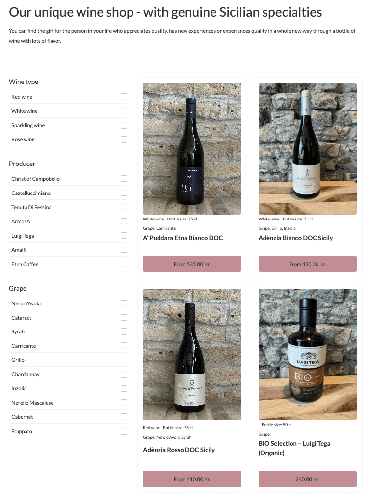 Product Grid & Filtering