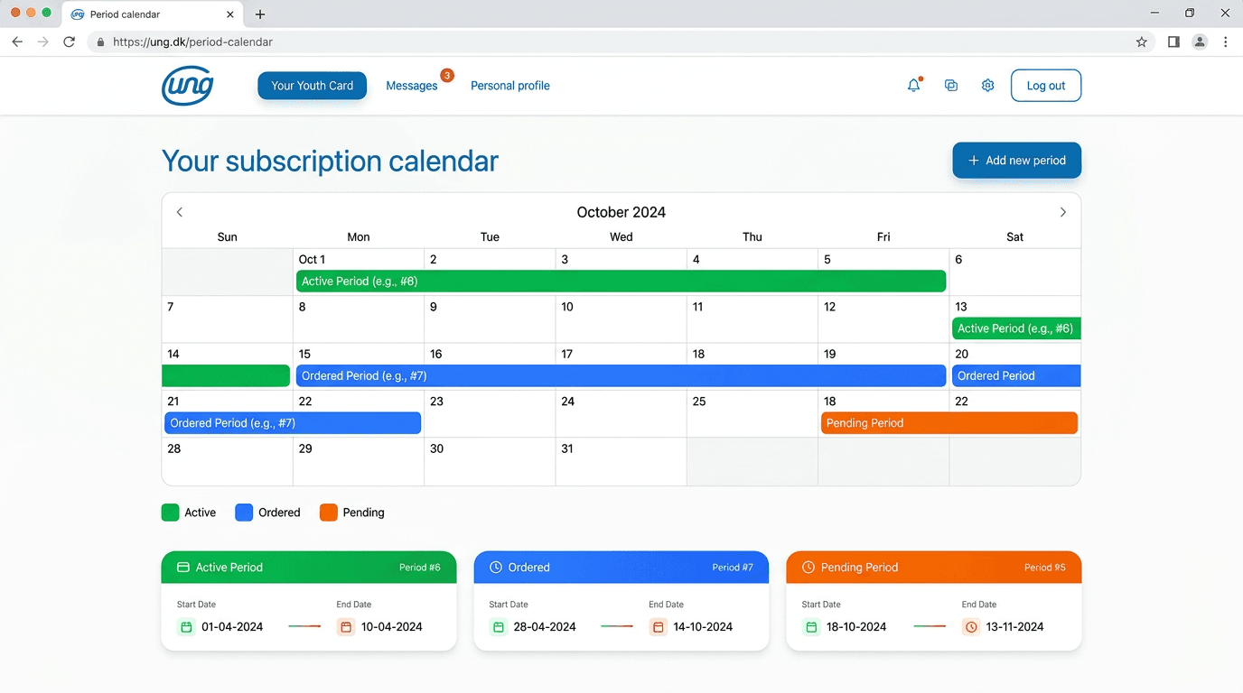 Redesigned Web Calendar & Renewal
